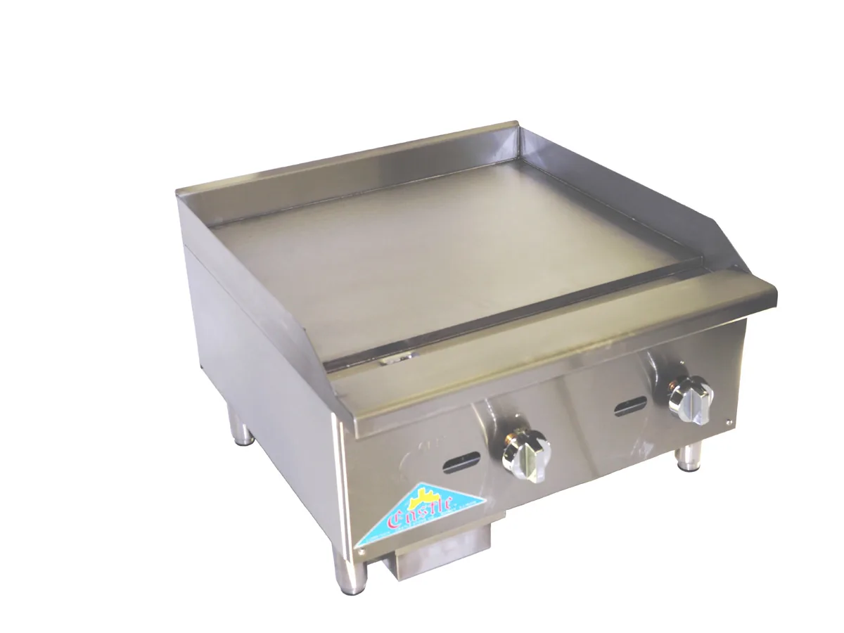 Comstock-Castle CCEGT24 24" Countertop Gas Griddle with Thermostat / Solid State Controls, 60.000 BTU