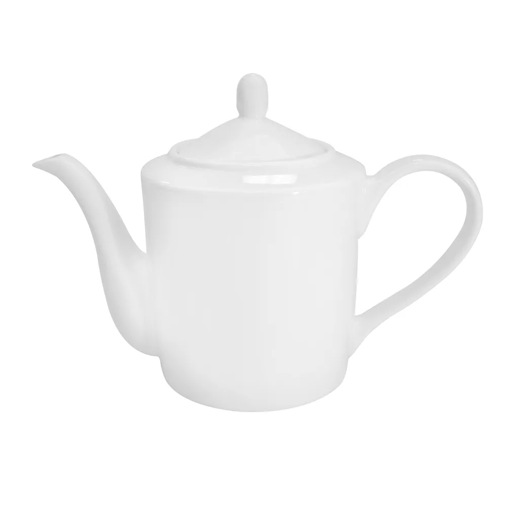 CAC China MAJ-TP Teapot, 46 oz (10-1/2" L x 5" W x 7" H), Bone White Bone China with Lid - 1 Dozen