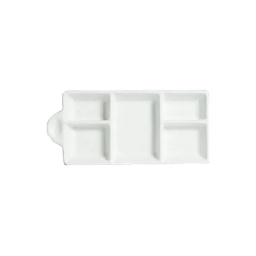 GET MJ602S Bugambilia Condiment Dish 5-Division 10.14 Oz 9.84"L x 4.45"W Cast Aluminum