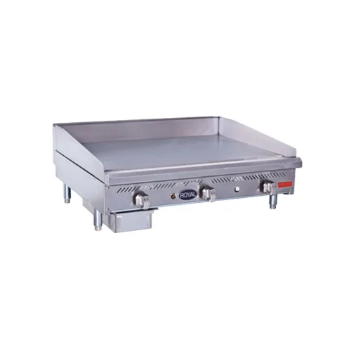 Royal Range of California RDMG-48-D 48" Countertop Manual Gas Griddle, 30" Deep, 120.000 BTU