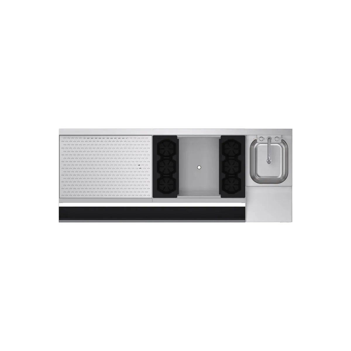 Krowne KR24-W60A-10 60" Blender Station Underbar Ice Bin/Cocktail Station w/ 10 Circuit - 74 lbs