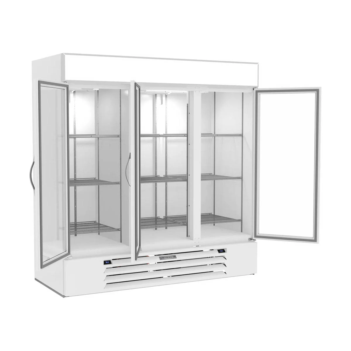 Beverage Air MMRR72HC-1-B-WW-WINE 75" Glass Door Wine Merchandiser, Dual Temperature, 65.47 cu. ft.