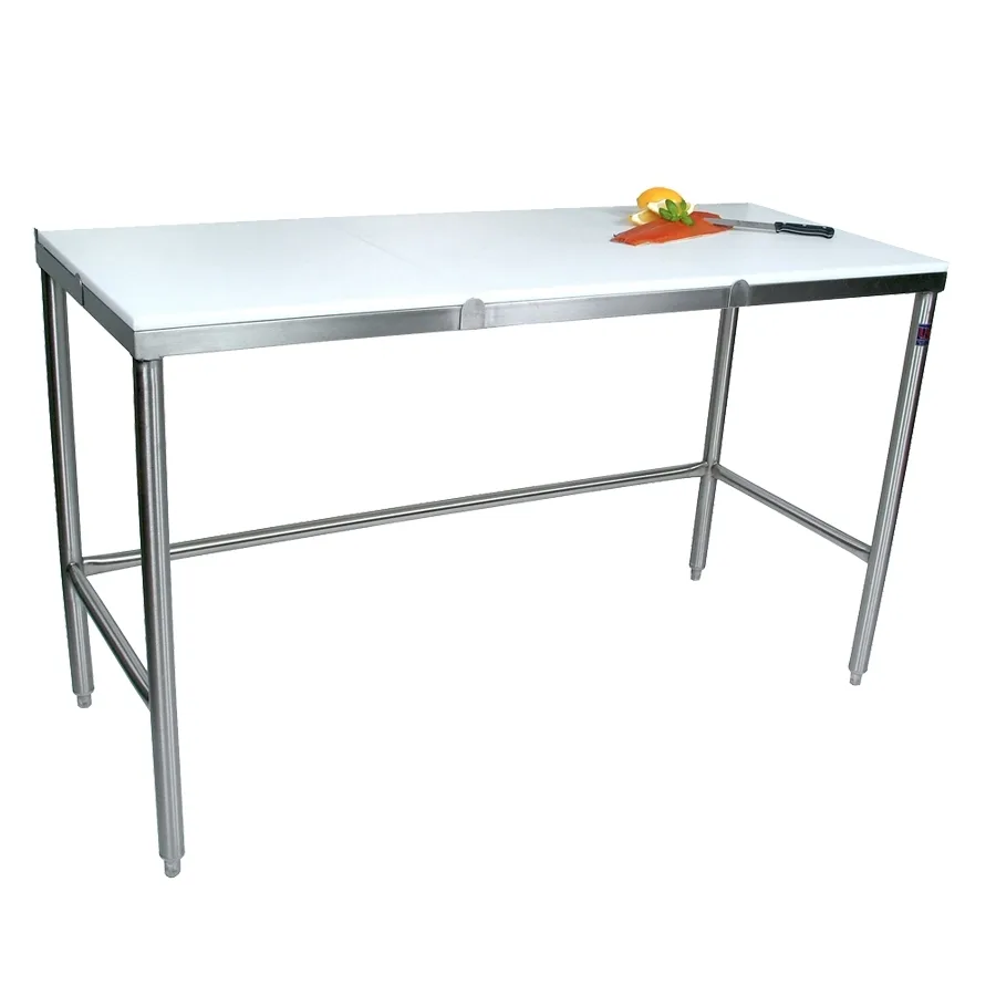John Boos TC060 Trimming Table, 72"W X 36"D, 3/4" Reversible Poly Flat Top