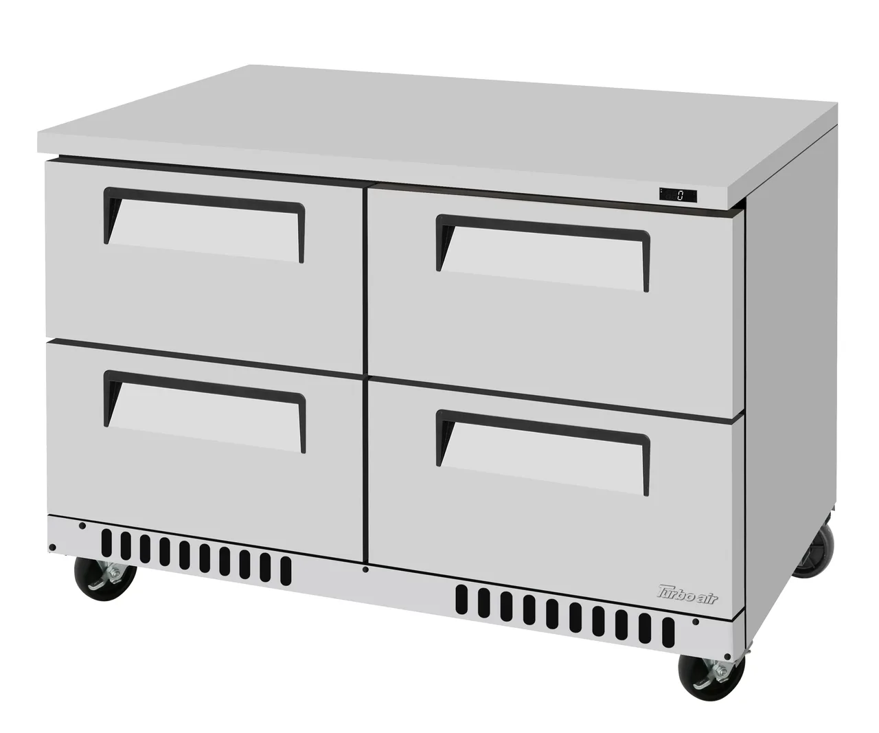 Turbo Air TUF-48SD-D4-FB-N 48" 4-Drawer Undercounter Freezer, Stainless Steel, Front Breathing, 14.8 cu. ft.