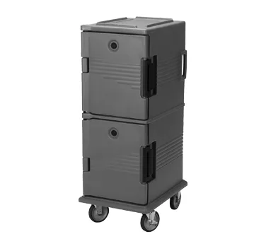 Cambro UPC800SP157 Ultra Camcart® Dark Brown Insulated Food Carrier w/ 12 Pan Capacity and Security Package