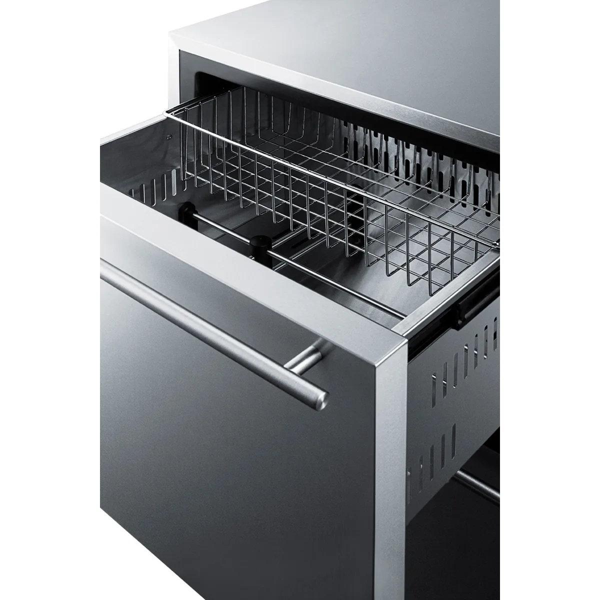 Summit SCFF532D 24" Built-in or Freestanding Undercounter Freezer, Stainless Steel, 3.54 cu. ft.