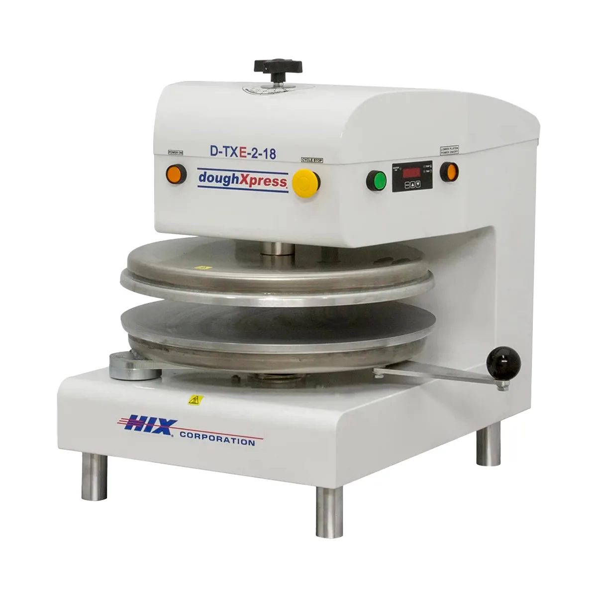 DoughXpress D-TXE-2-18-W 18" Dual Heat Electro-Mechanical Automatic Tortilla/Pizza Dough Press, 220V