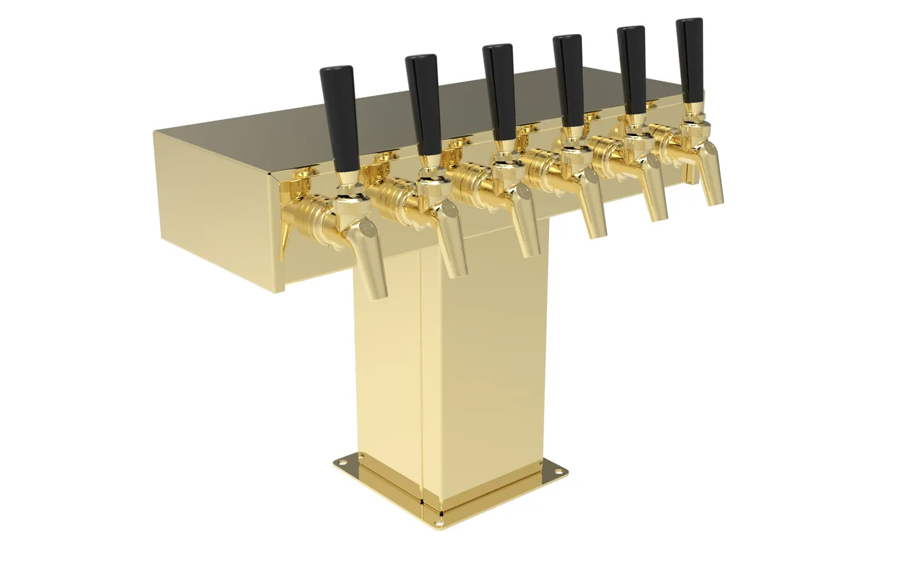Perlick 4006-6BTF Tee Draft Beer Dispensing Tower, 9-1/2" Faucet Clearance