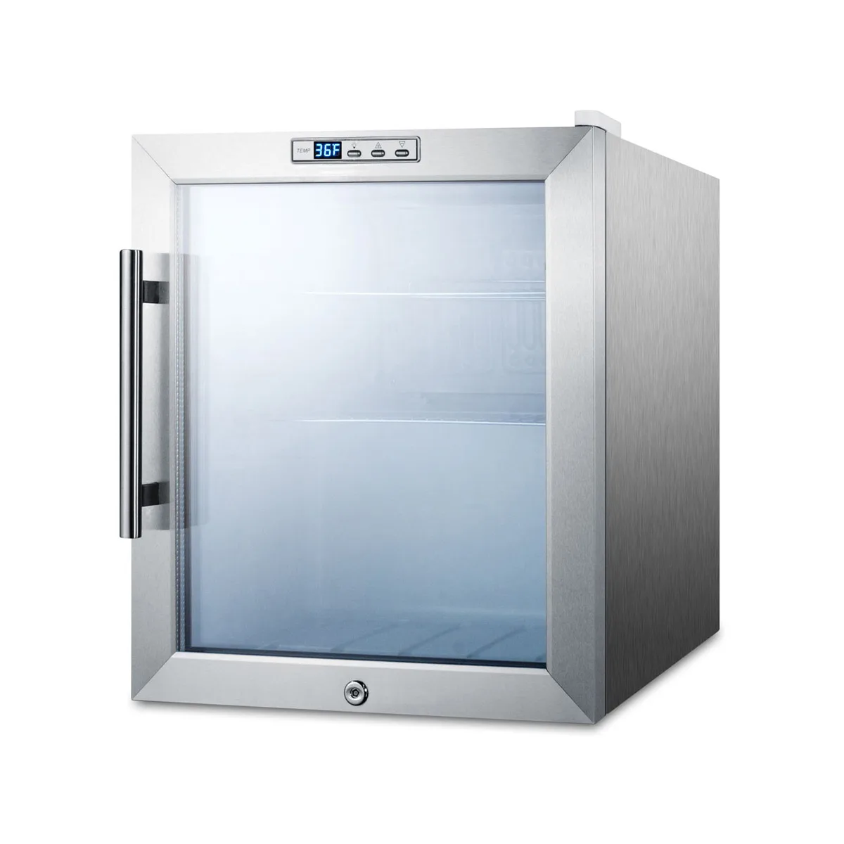 Summit SCR215LCSS 17" Countertop Beverage Merchandiser Refrigerator, 1.7 cu. ft.