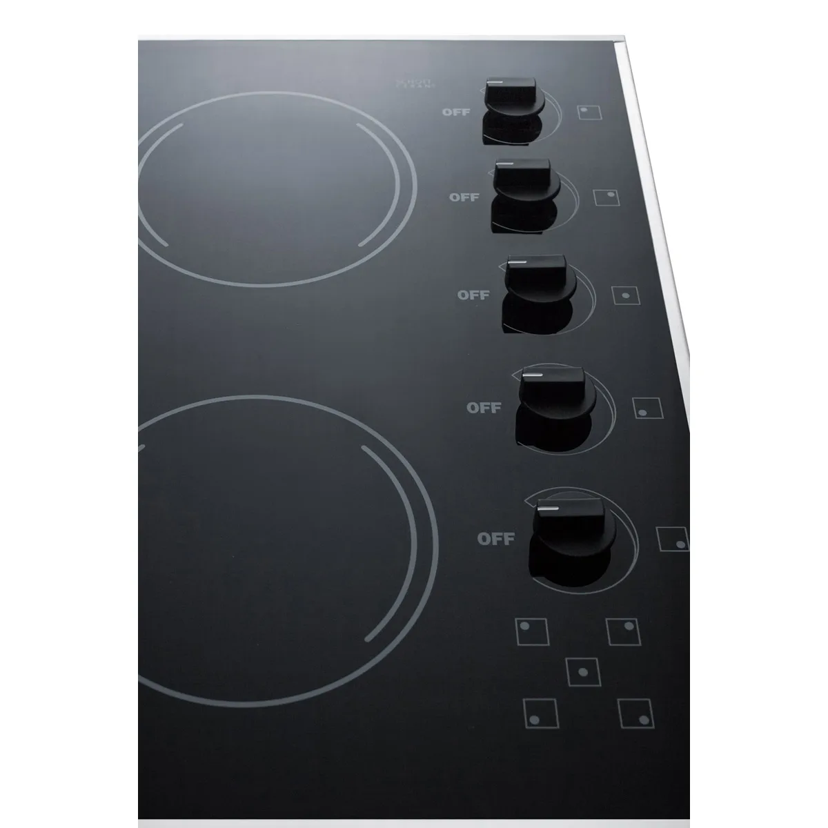 Summit CR5B273B 27" Electric Radiant Cooktop w/ (5) Burners, Black Ceramic Glass, Manual Controls, 6.6 kW, 230v
