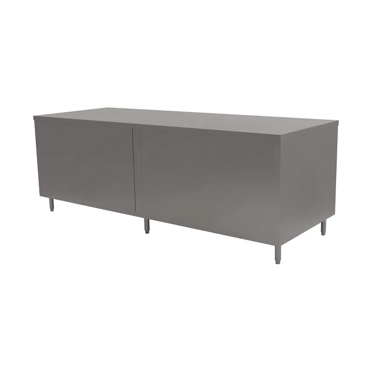 BK Resources CST-36120H 120" Cabinet Base Hinged Doors Work Table with 4 Doors
