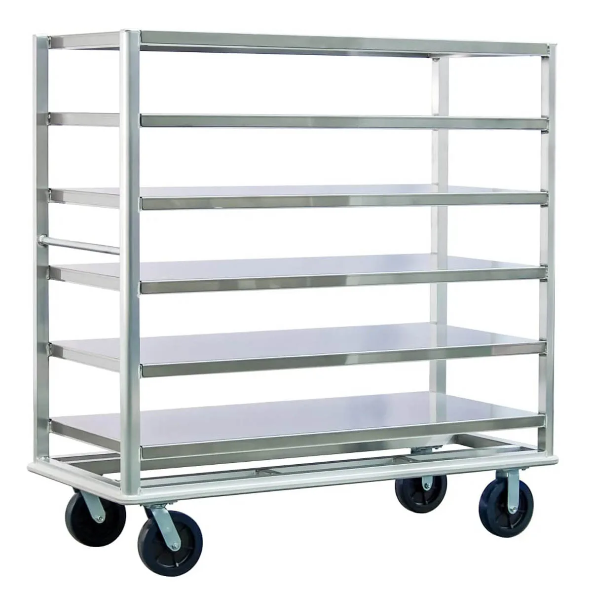 New Age 98183 Queen Mary Banquet Cart w/ (6) Solid Stainless Shelves, 8-1/4" Spacing