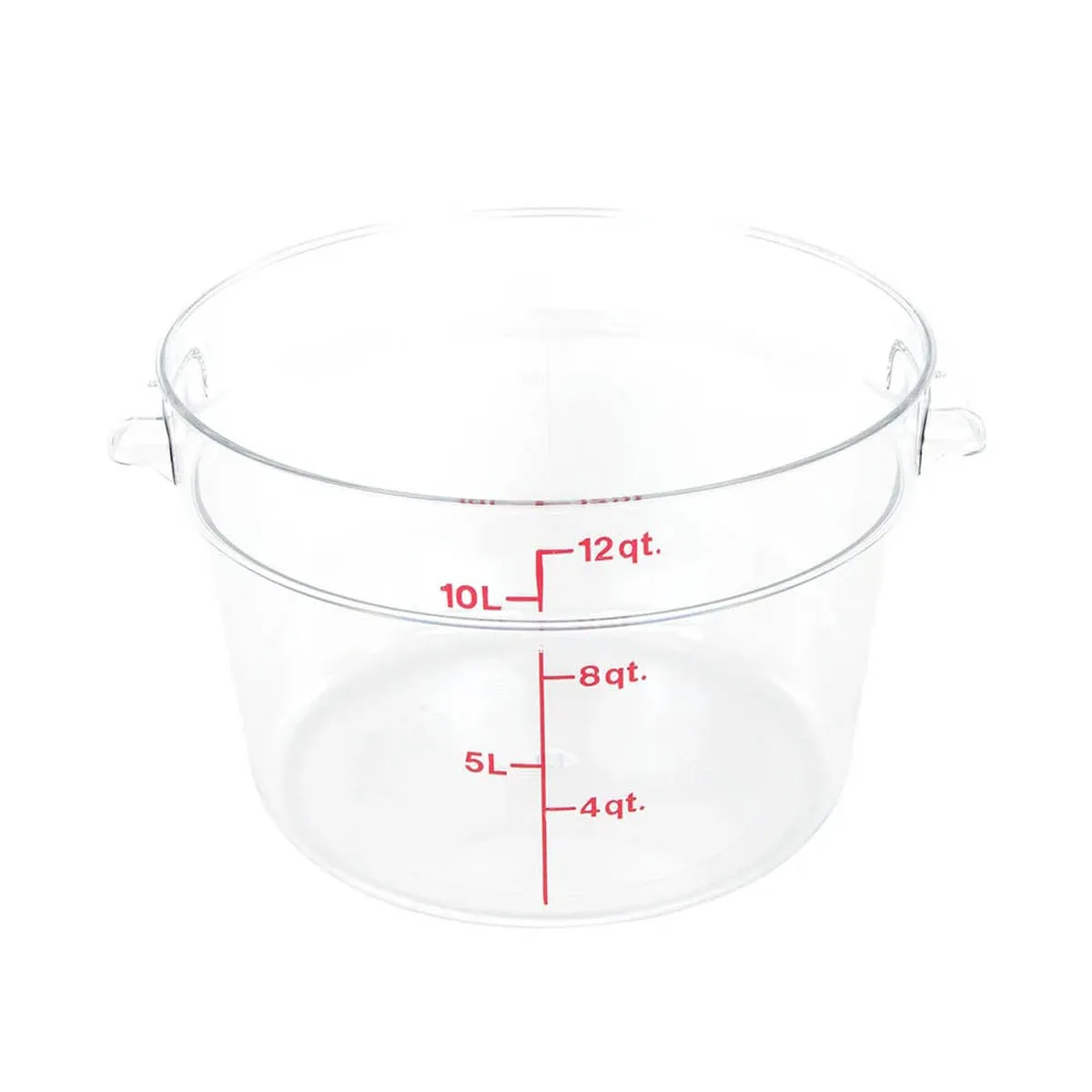 Cambro RFSCW12135 - Round 12‑Quart Clear Polycarbonate Storage, 14.9" Dia x 8.4" H, Molded Handle