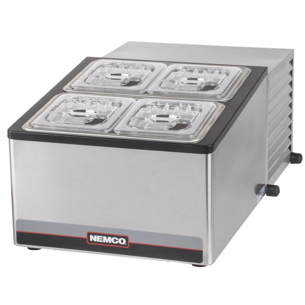 Nemco 9010 17" Cold Condiment Station, 4 Pan Capacity