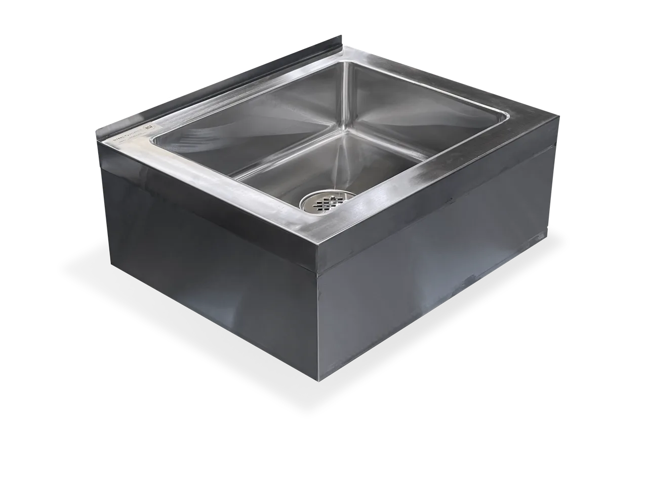 Steel Works SWFMS-242414 24" Mop Sink, 20"W x 20"L x 10"D Bowl