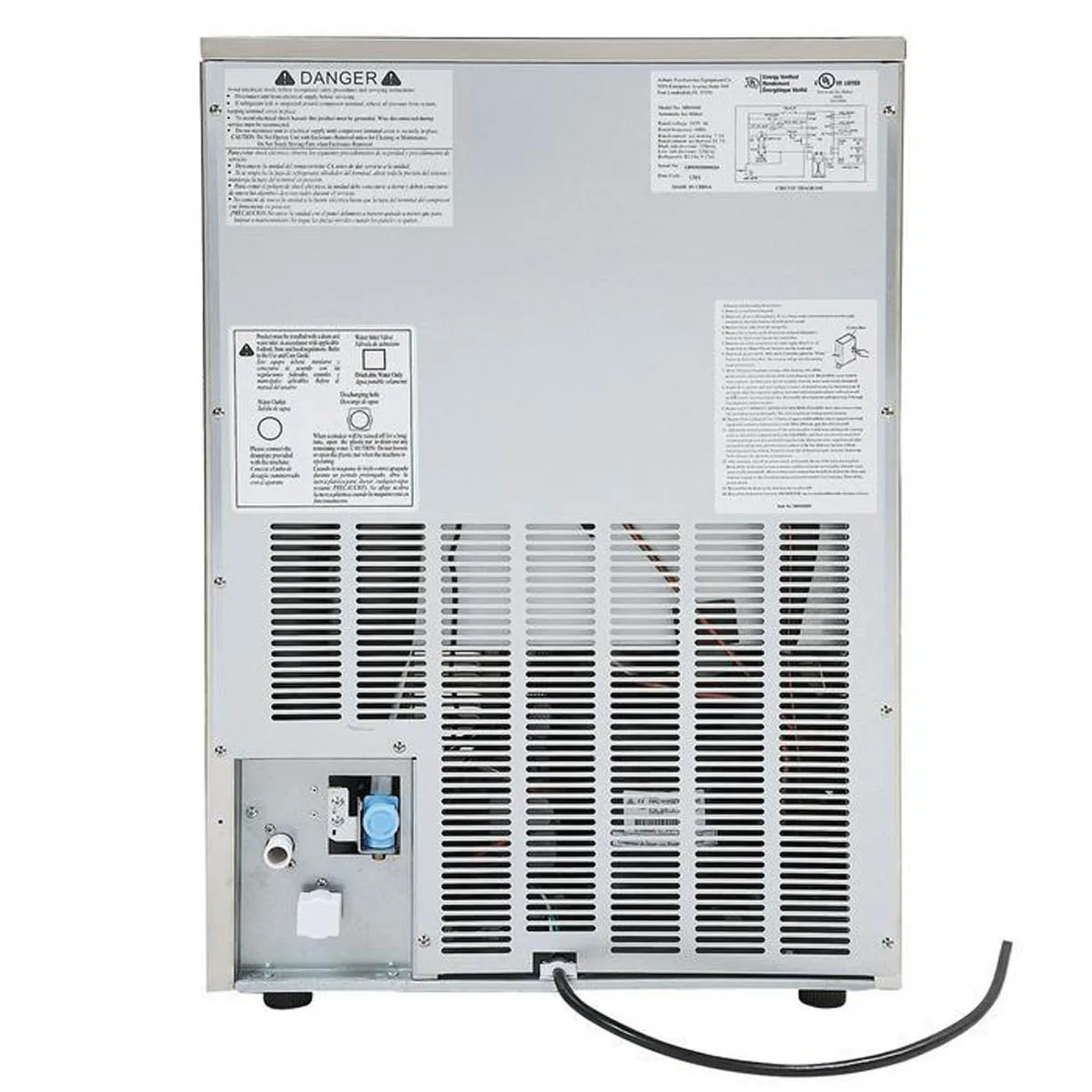 Maxx Ice MIM100 22" Air Cooled Full Cube 110 lb Undercounter Ice Machine with 35 lb Bin
