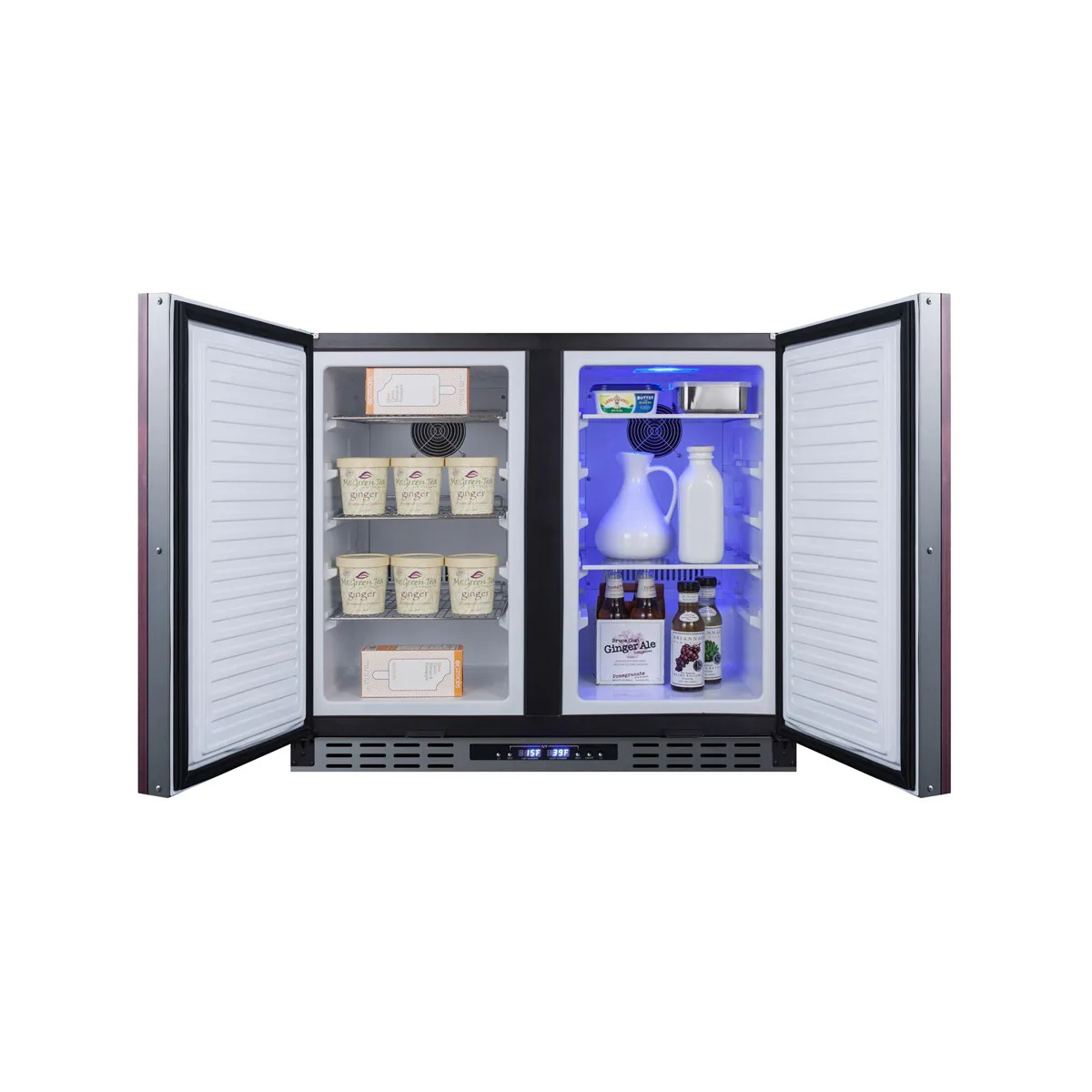 Summit FFRF36IFADA 36" Built-in or Freestanding Refrigerator Freezer in Black, Panel Ready Doors, ADA Compliant, 5.8 cu. ft.