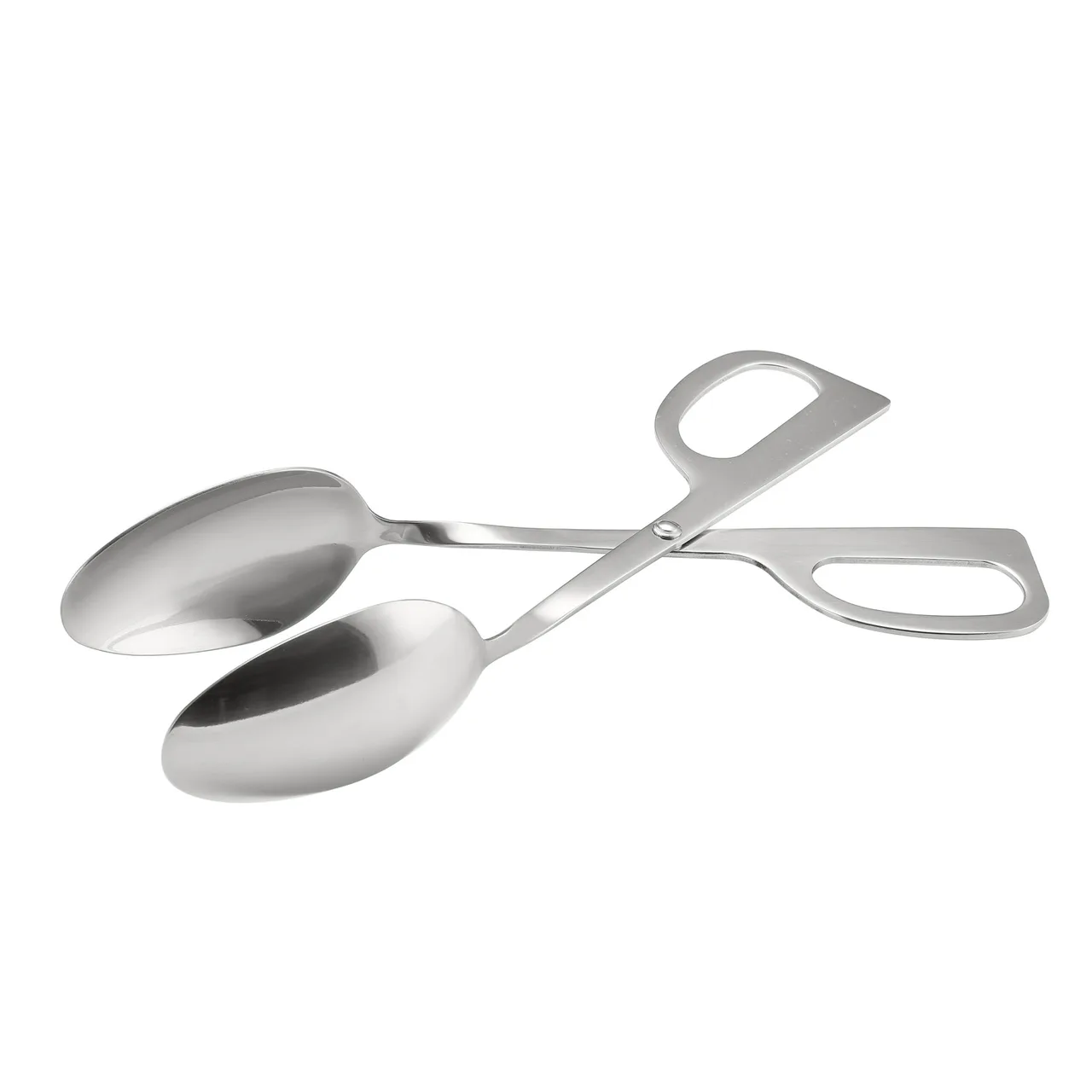 CAC China STG2-10D Scissor Tongs, 10" Double Spoon, 18/8 Stainless Steel