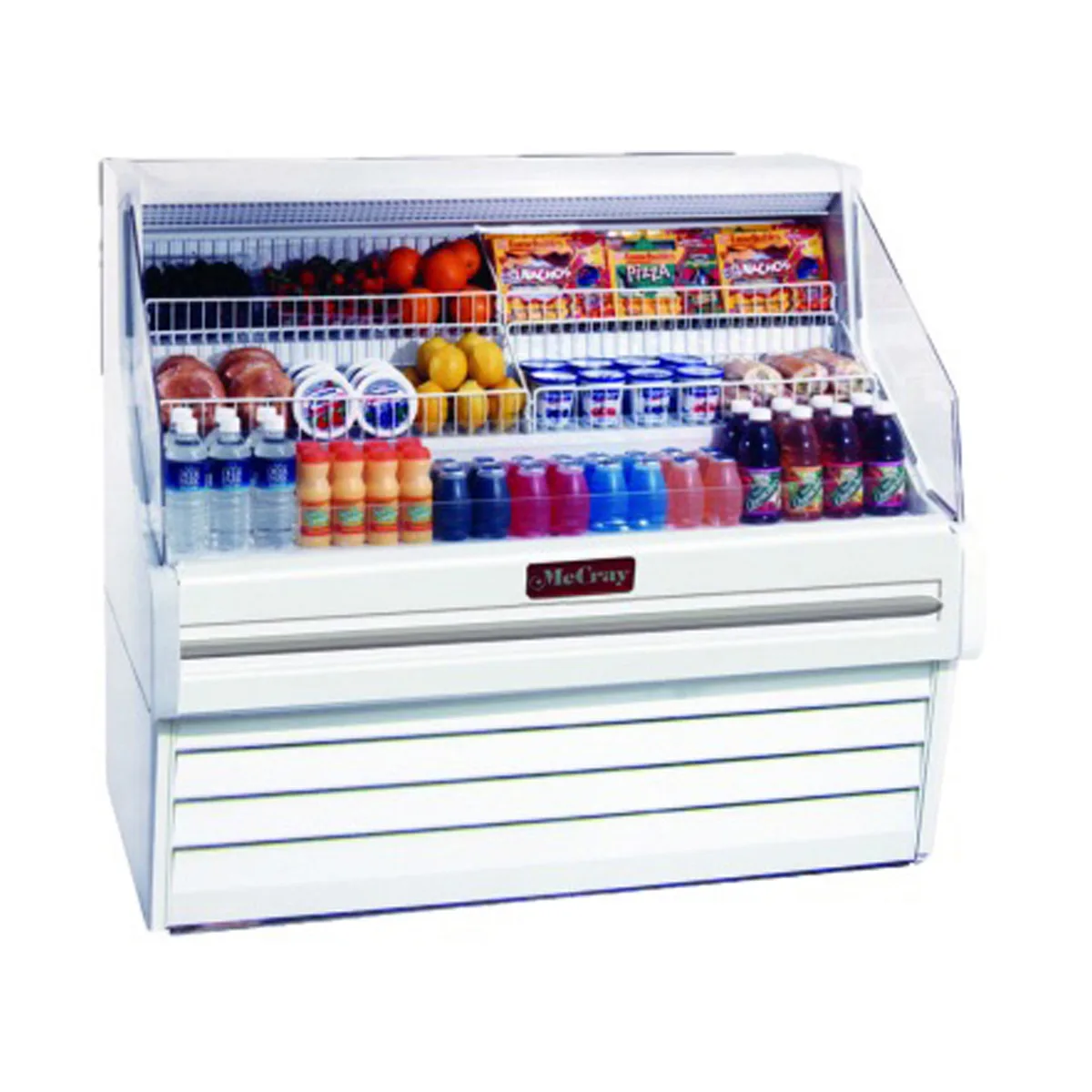 Howard-McCray SC-OS30E-3 39'' Horizontal Impluse Open Merchandiser in White, Self-Contained,