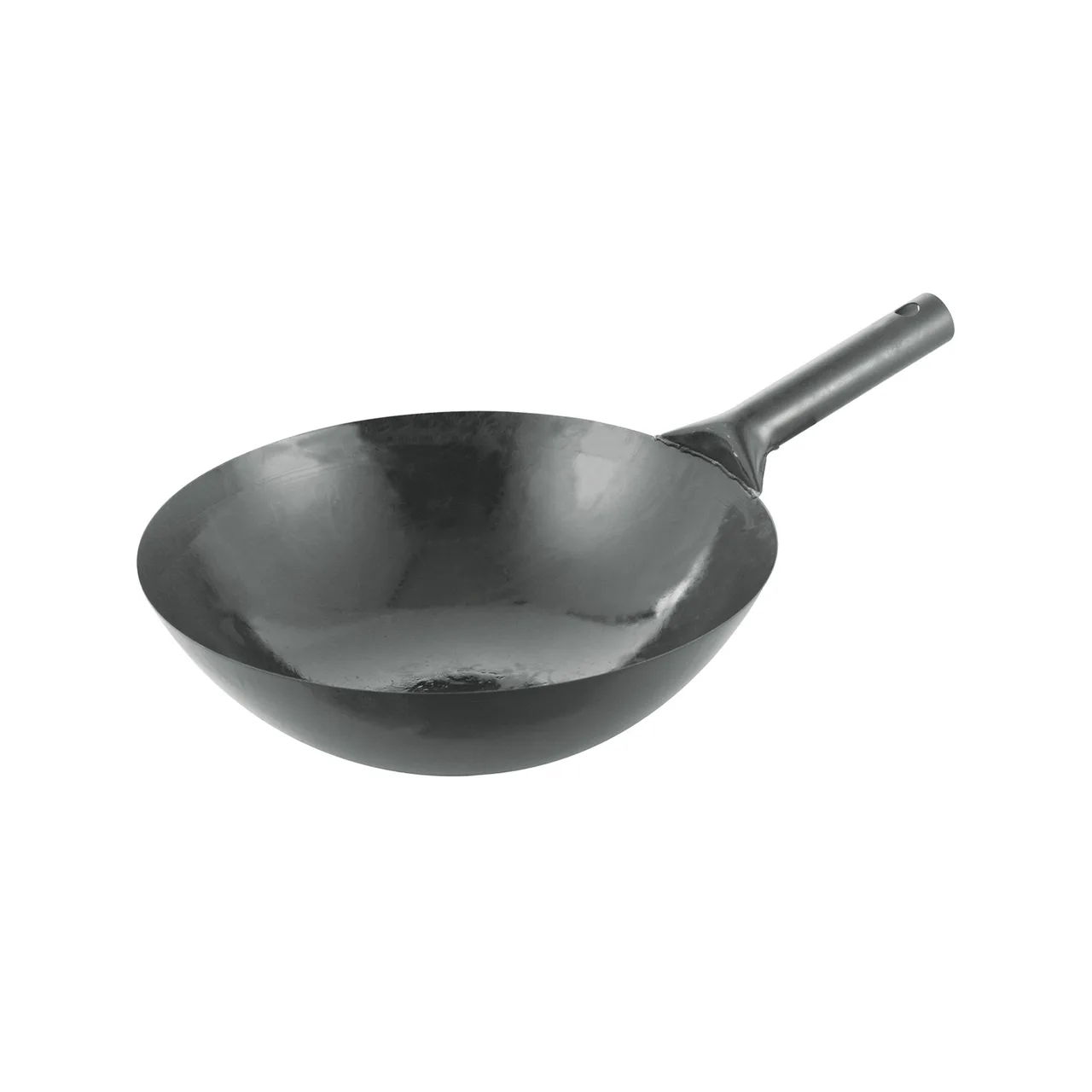 CAC China WOK-16BK Wok Pan, 16" Diameter, 1.2mm Thick Carbon Steel, Black Finish, 1-Handle