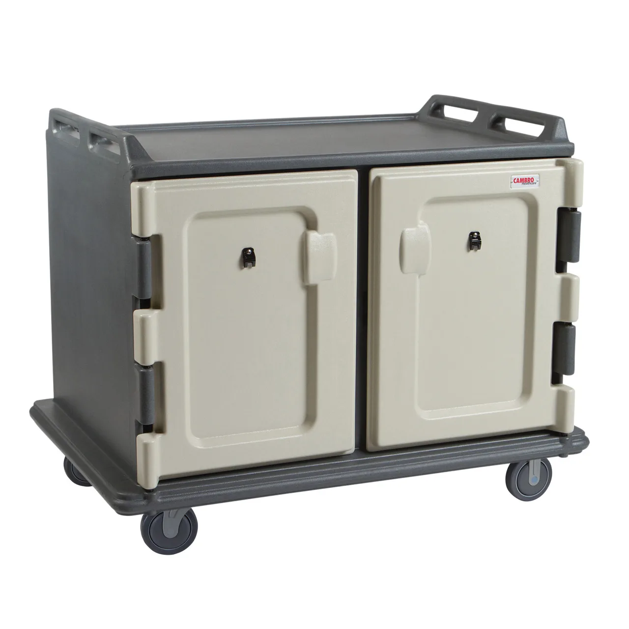 Cambro MDC1520S20191 Granite Gray 20 Tray Meal Delivery Cart for 15" x 20" Trays