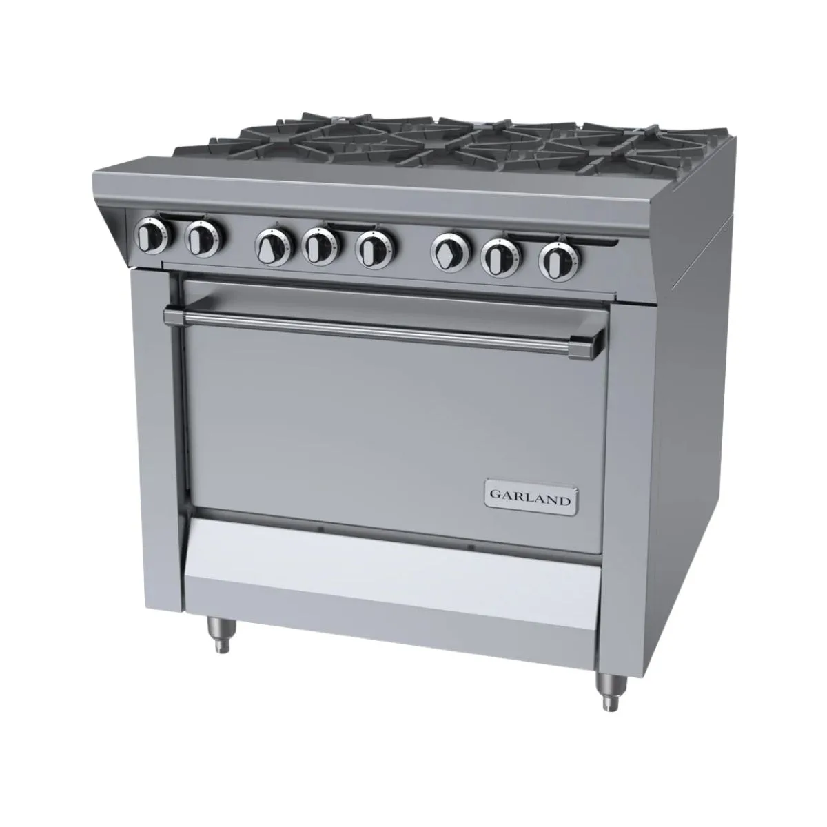 Garland US Range MST43R-E 34" Gas Heavy Duty Range w/ (6) Open Burners, Electric Ignition and Flame Fail, (1) Standard Oven, 184.000 BTU