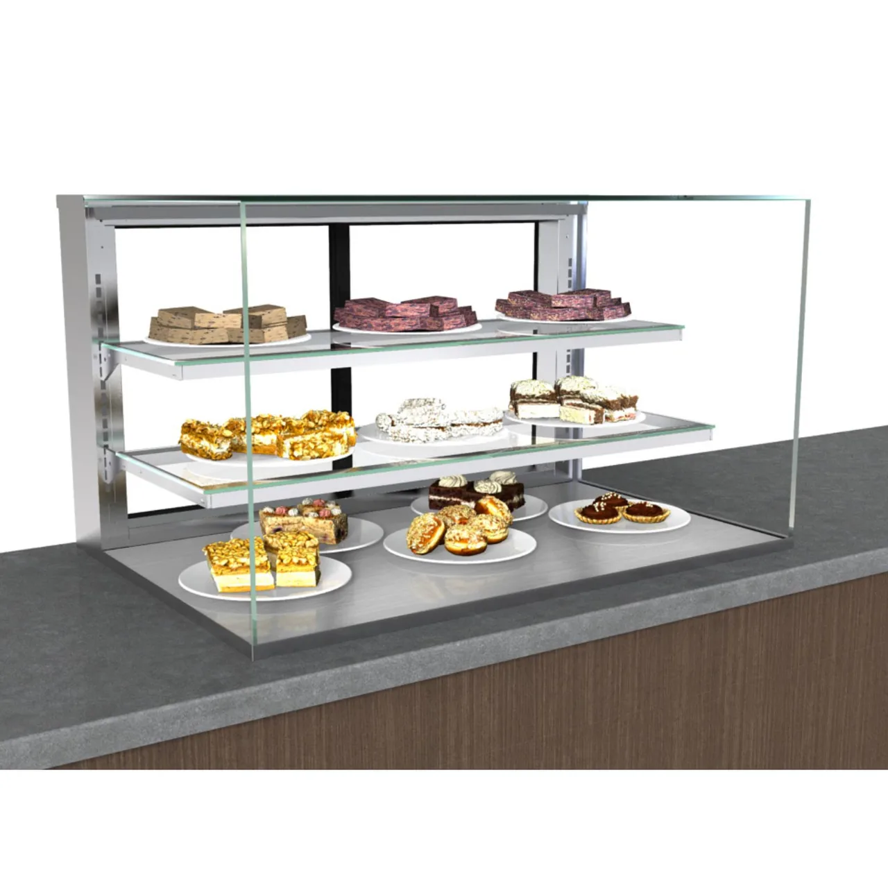 Structural Concepts NR3627DSV 36" Reveal® Service Non-Refrigerated Display Case, Black