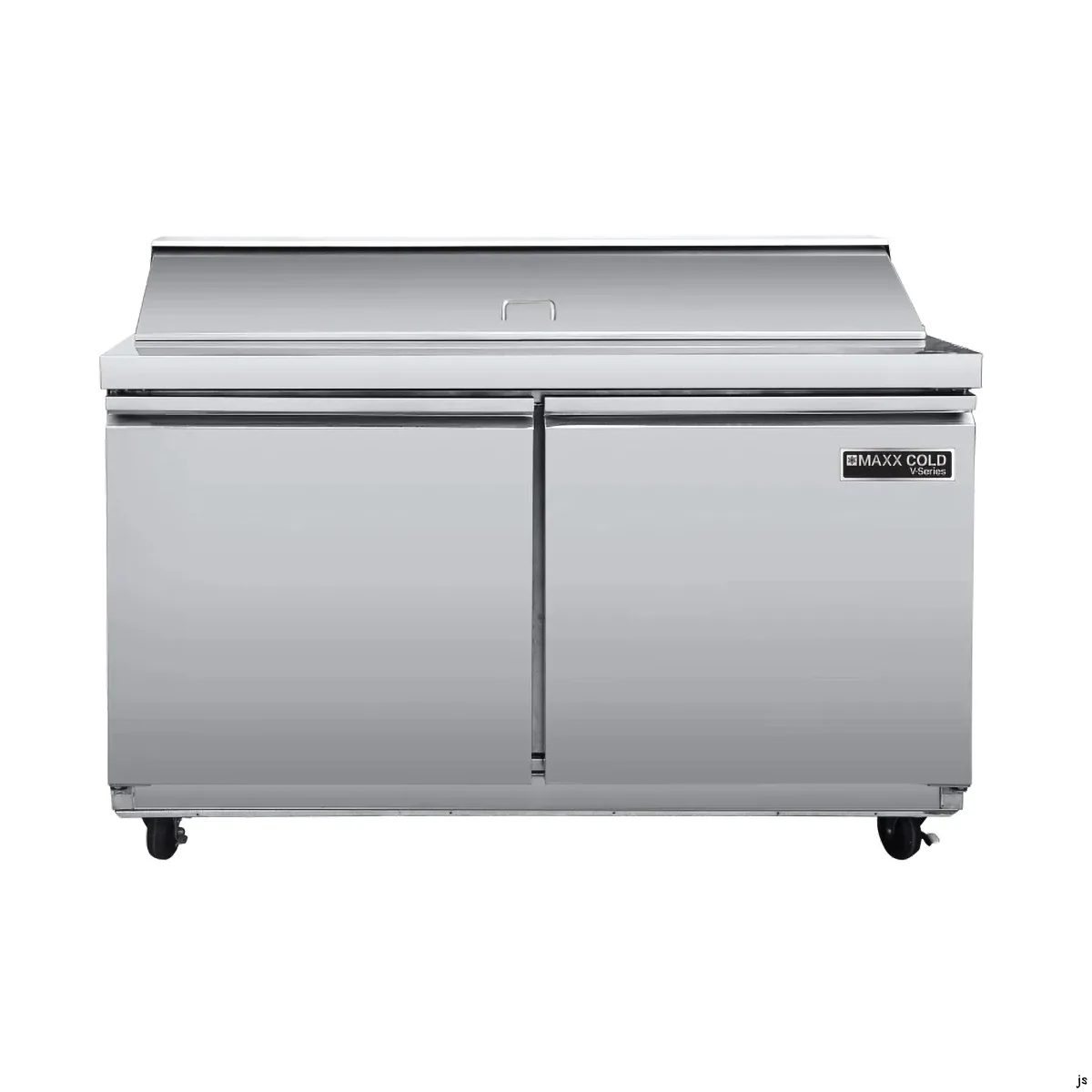 Maxx Cold MVR48MHC 48" Two Doors Mega Top Sandwich Prep Table, 18 Pan Capacity