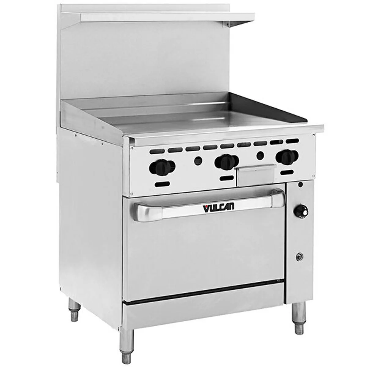 Vulcan 36R-36G 36" Gas Restaurant Range w/ 36" Full Griddle, (1) Refrigerated / Freezer Base, 60.000 BTU