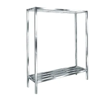 Winholt ALSCH-60-224 E-Channel Aluminum 2 Shelf Cooler & Backroom Shelving - 24" x 60" x 60"