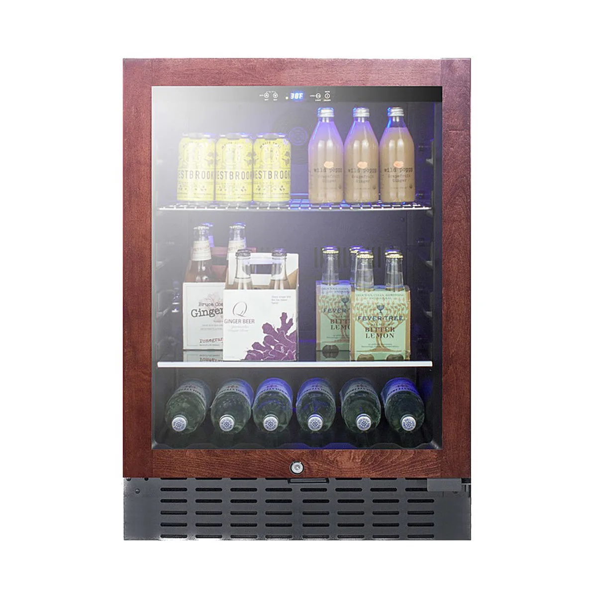 Summit SCR2466BPNR 23" 1-Section Panel Ready Glass Door Beverage Merchandiser, 6 Bottle