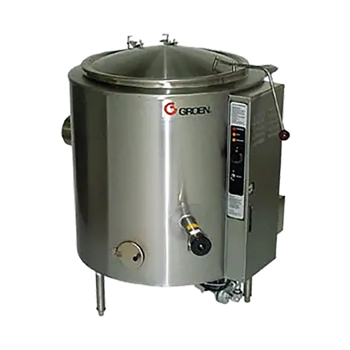 Groen AH/1E-20 20 Gallon Floor Stationary 2/3 Steam Jacketed Gas Kettle, Tri-Leg Base, 85.000 BTU