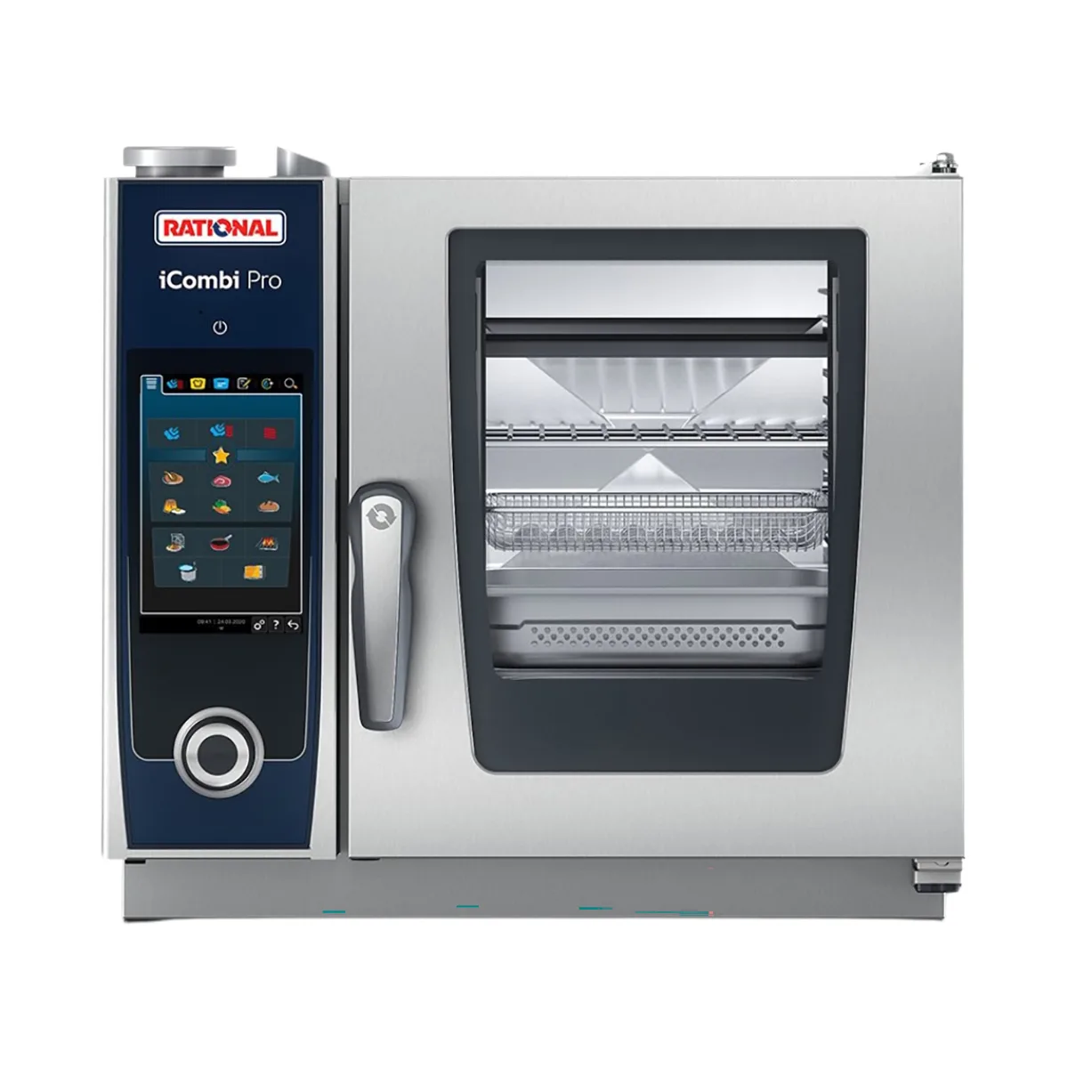RATIONAL ICP XS E 208/240V 3 PH Half Size 4 Pan Electric Combi Oven w/ Touchscreen, Steam Generator