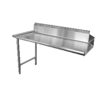 Omcan USA 28476 48" Steel Clean Straight Dishtable, 10" Splash Height - 18 Gauge S.Steel / Left‑Side