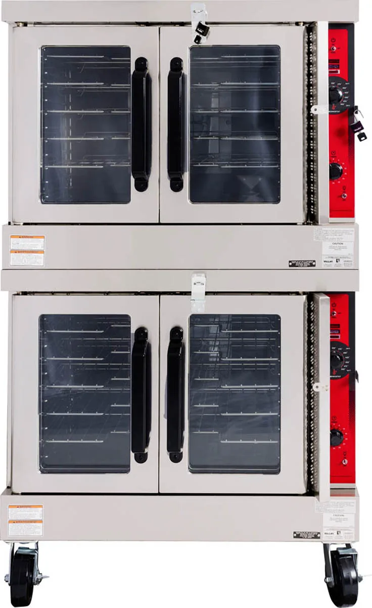 Vulcan VC44GD Full Size Gas Convection Oven with Double Deck, Solid State Controls, 120.000 BTU