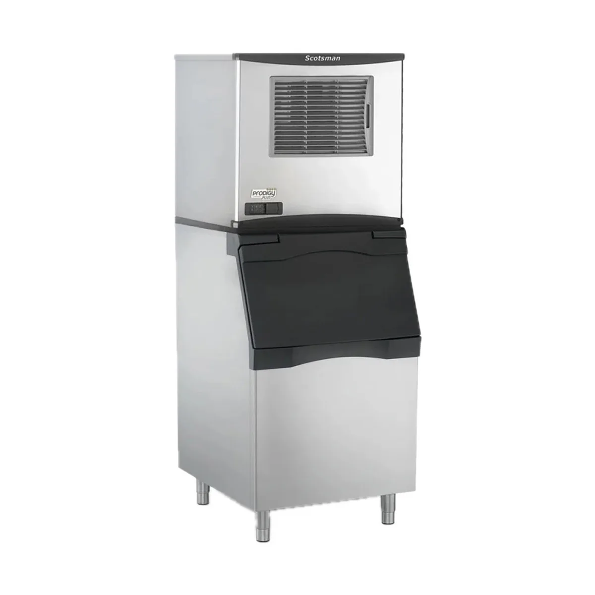 Scotsman NS0422AX-1/B530S/KBT27 Air Cooled Nugget 420 lb Ice Machine with Bin, 536 lb Stainless