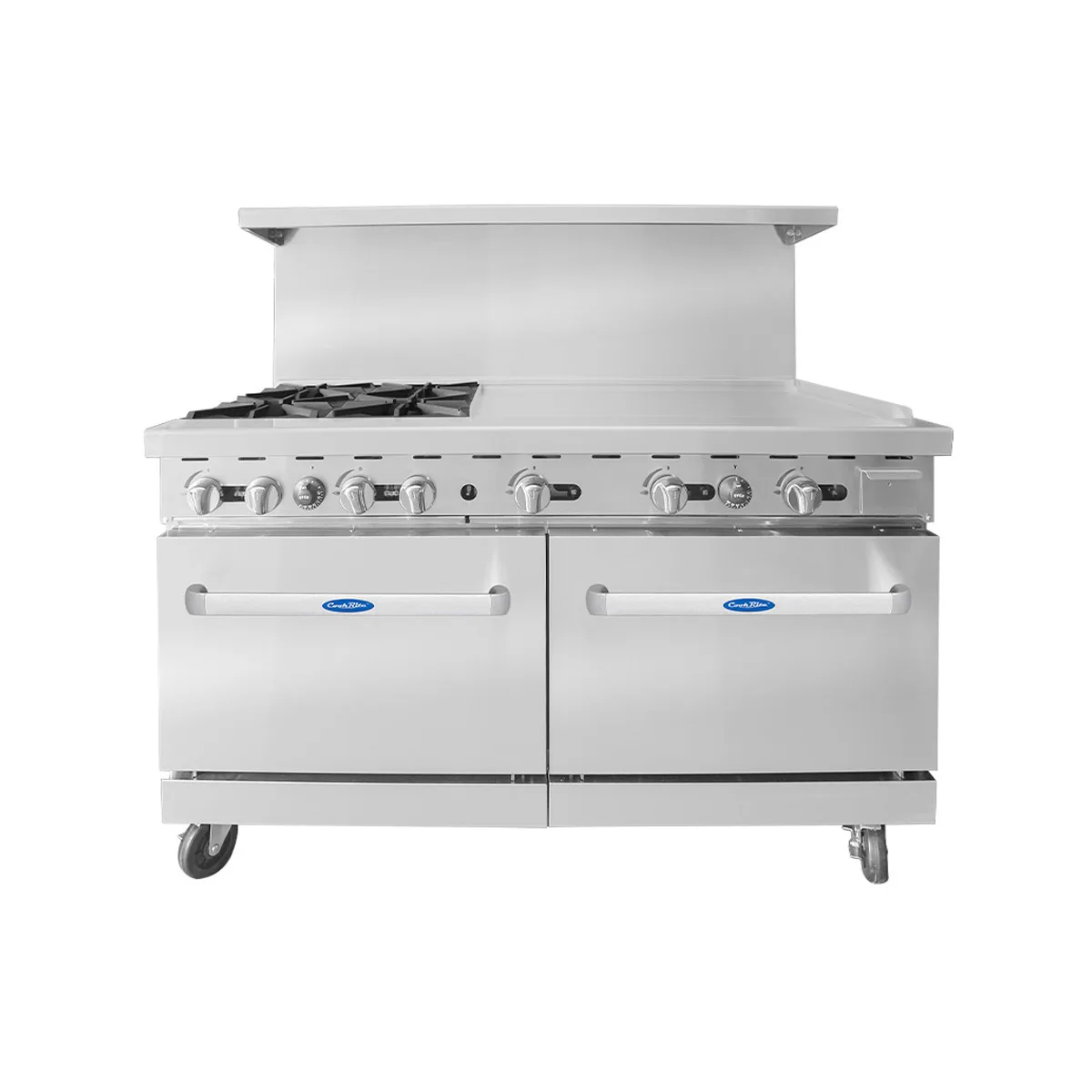 Atosa USA AGR-4B36GR-NG 60" Gas Restaurant Range w/ (4) Open Burners & 36" Griddle, 257.000 BTU