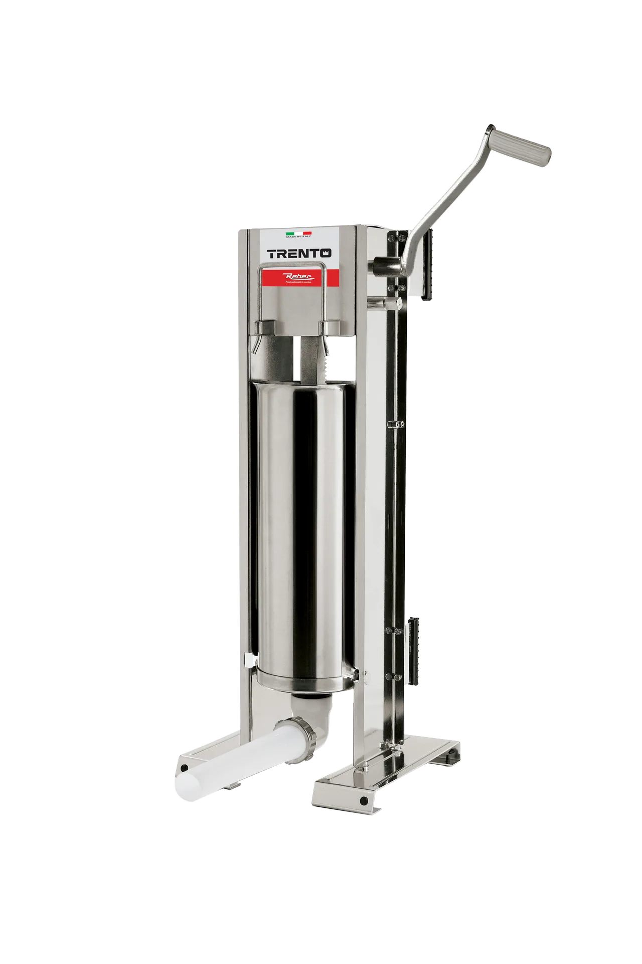 Omcan USA 48168 Trento Manual Sausage Stuffer, 18 lbs Capacity, Stainless Steel, Vertical & Horizontal Gear Drive