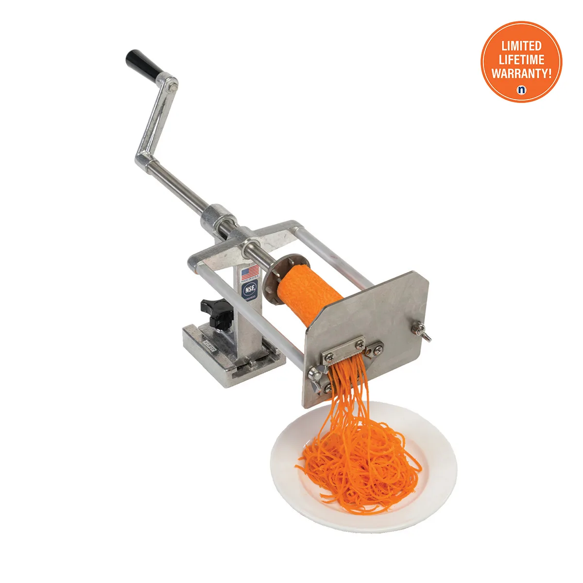 Nemco 55050AN-G Spiral Fry Cut Garnish Kutter, Manual, Countertop, Aluminum & Stainless Steel, Straight Blade