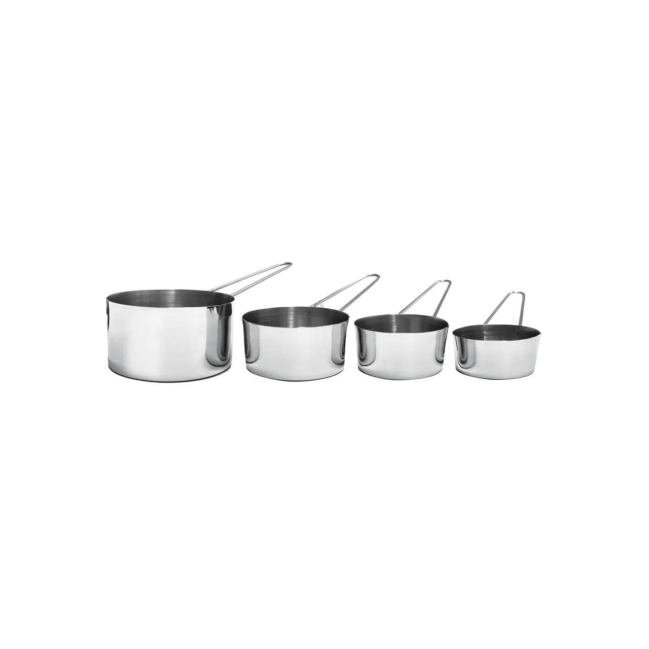 CAC China MC1S-4SET Measuring Cup, 4-Piece set, Wire Handle, Stainless Steel - Set