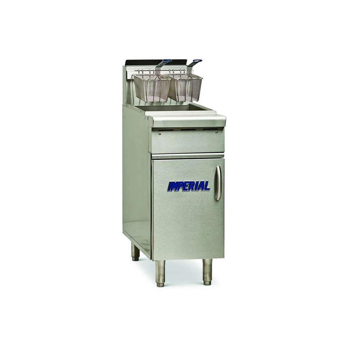 Imperial IHR-F50 15" Heavy Duty Floor Model Full Pot Gas Fryer, 50 lbs, 140.00 BTU