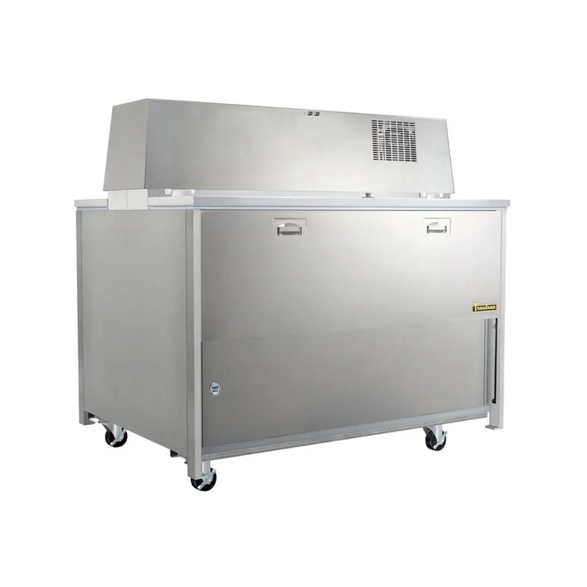 Traulsen RMC34D4 34" Dual Sided Milk Cooler, Forced Air, 8 Crates Capacity