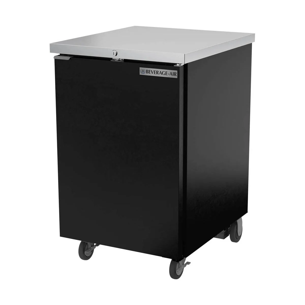 Beverage Air BB24HC-1-B 24" 1 Section Black Back Bar Cooler with Solid Door