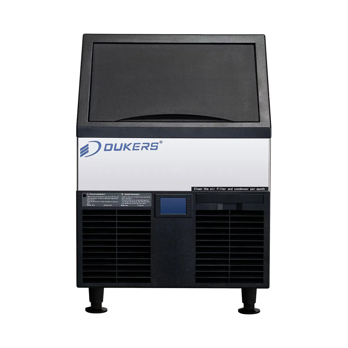Dukers DIM-150 22" Air Cooled Half Cube 156 lb Undercounter Ice Machine with 40 lb Bin