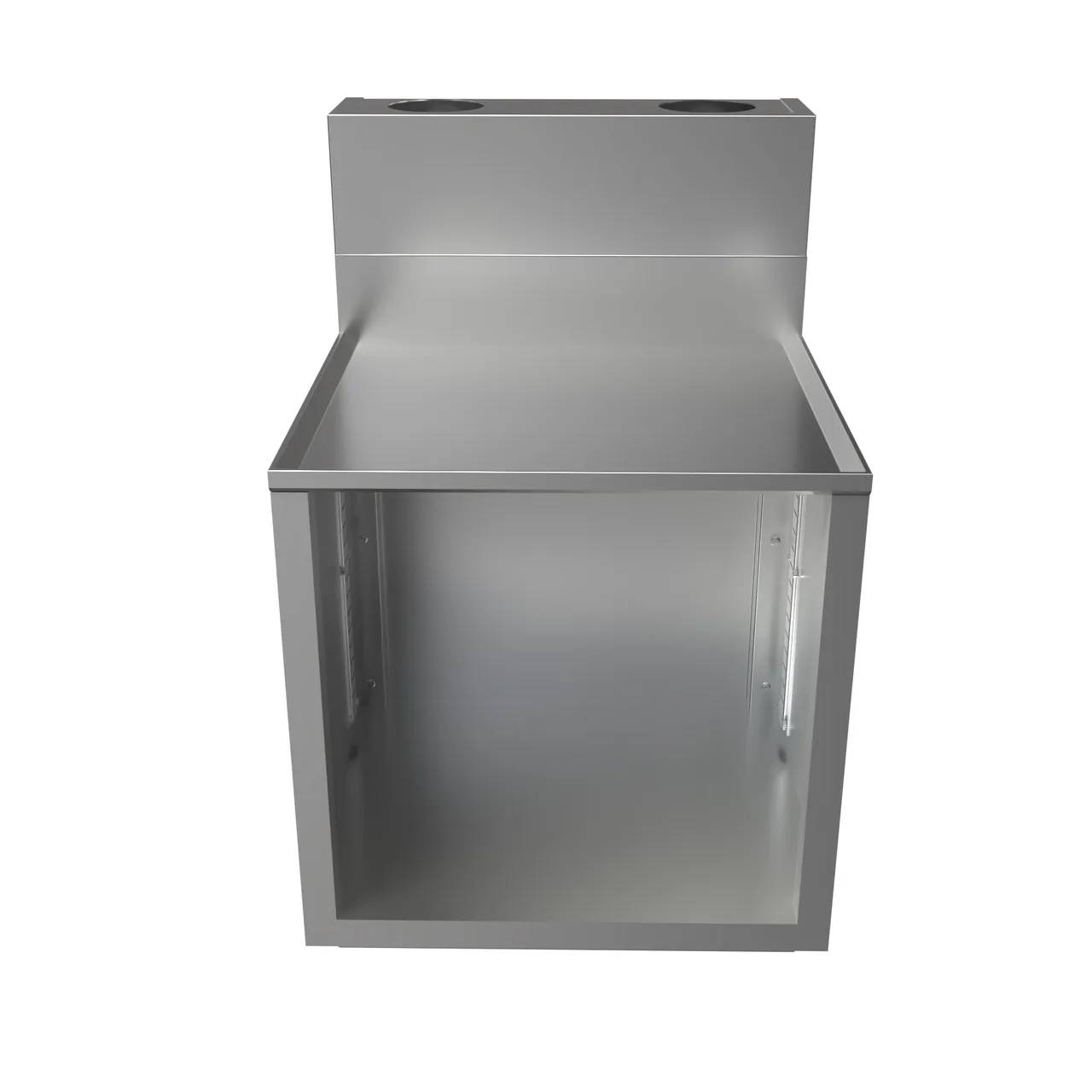 BK Resources UBC-DW-21-W24 Top Shelf Underbar Cabinet, Flat Top with Raised Edge