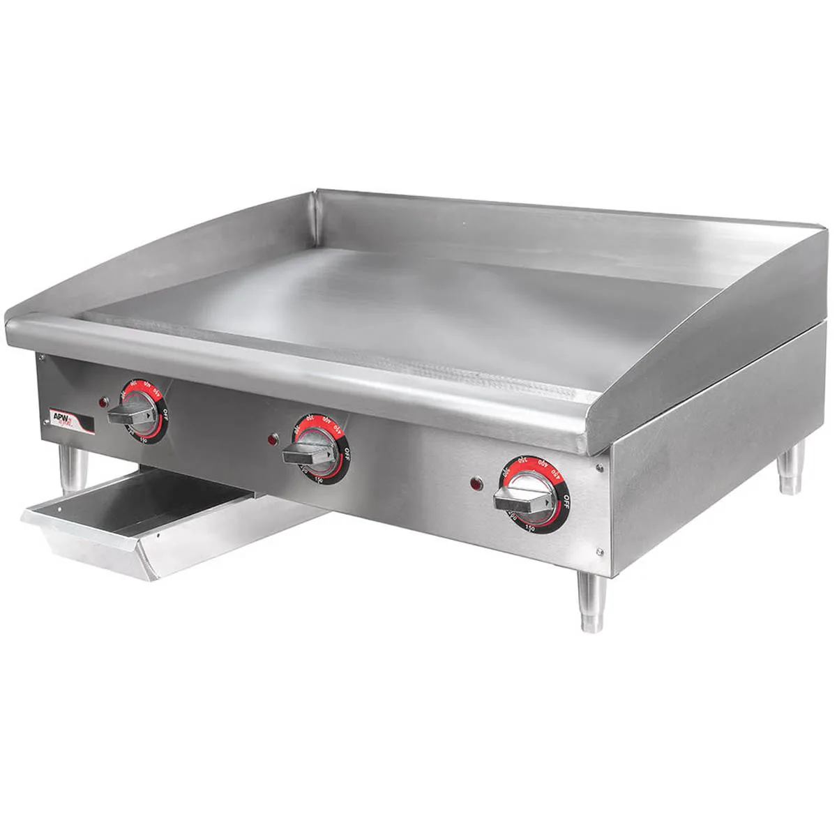 APW Wyott EG-36S Countertop Electric Griddle with 36" x 19.5" Surface, Thermostatic Controls, 208/240v 