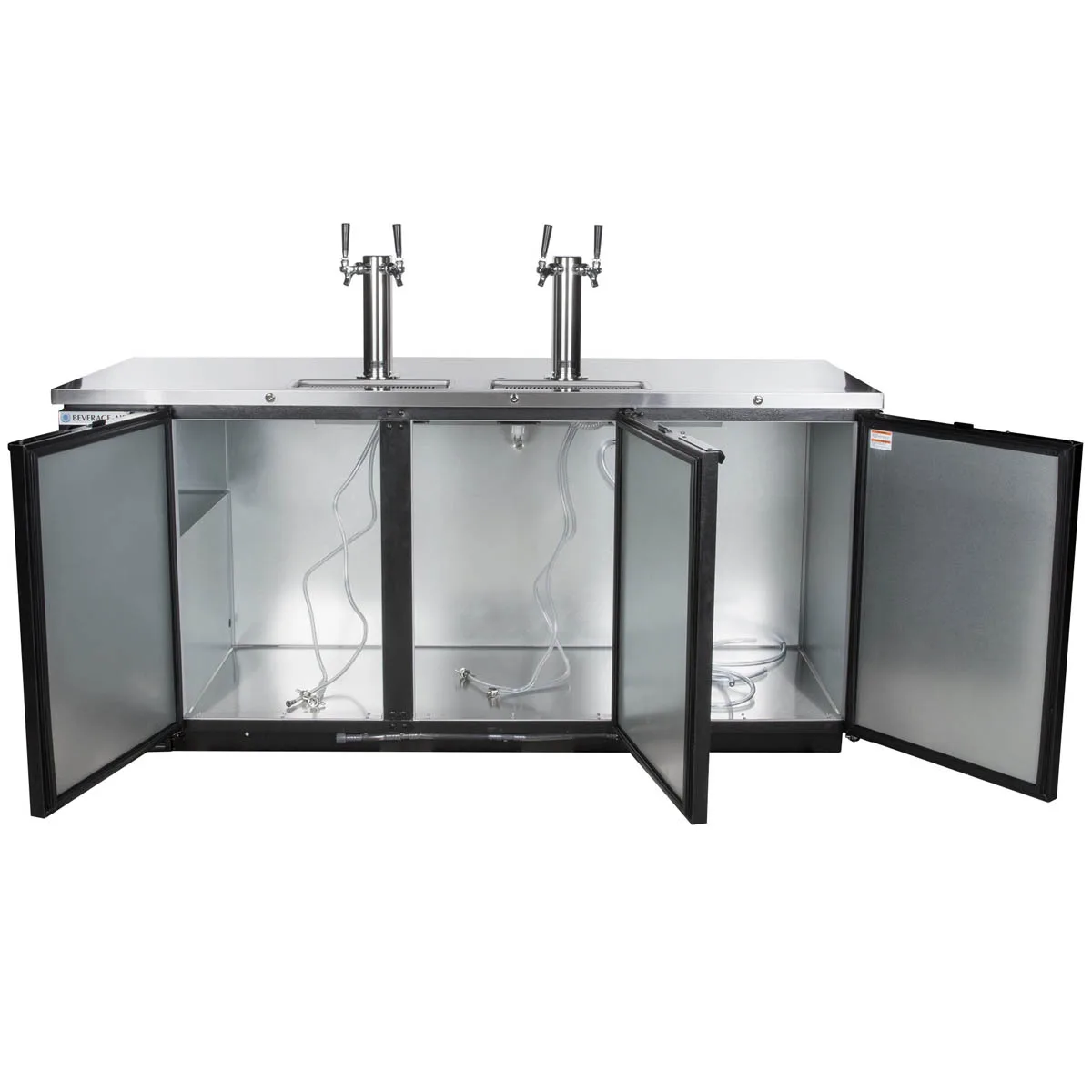Beverage Air DD78HC-1-B 79" Draft Beer Cooler w/ 4 Kegs, 33.59 cu. ft., 2 Dual-Tap Towers
