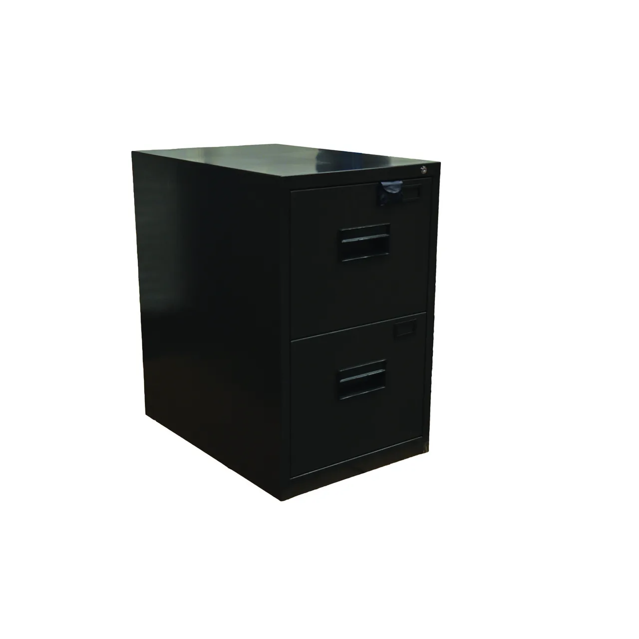 Omcan USA 13073 - 18-1/4" Charcoal Black Vertical Filing Cabinet, 2 Drawers, Office Storage