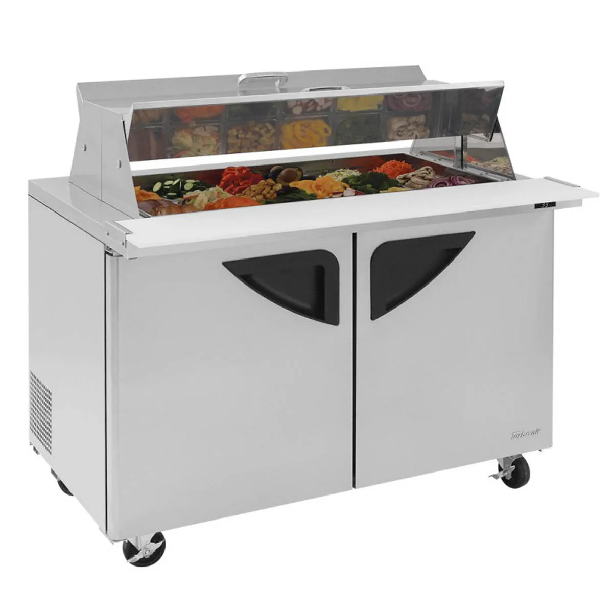 Turbo Air TST-48SD-18-N-DS 48" Mega Top Sandwich/Salad Prep Table w/ 2 Doors, 18 Pans