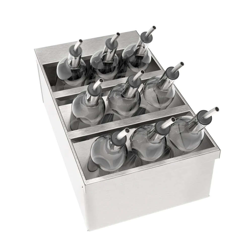 Krowne MW-SR12 MoveWell Speed Rack Insert, 12"W x 21"D x 6"H, 3‑Tier, Stainless Steel, 19" Width